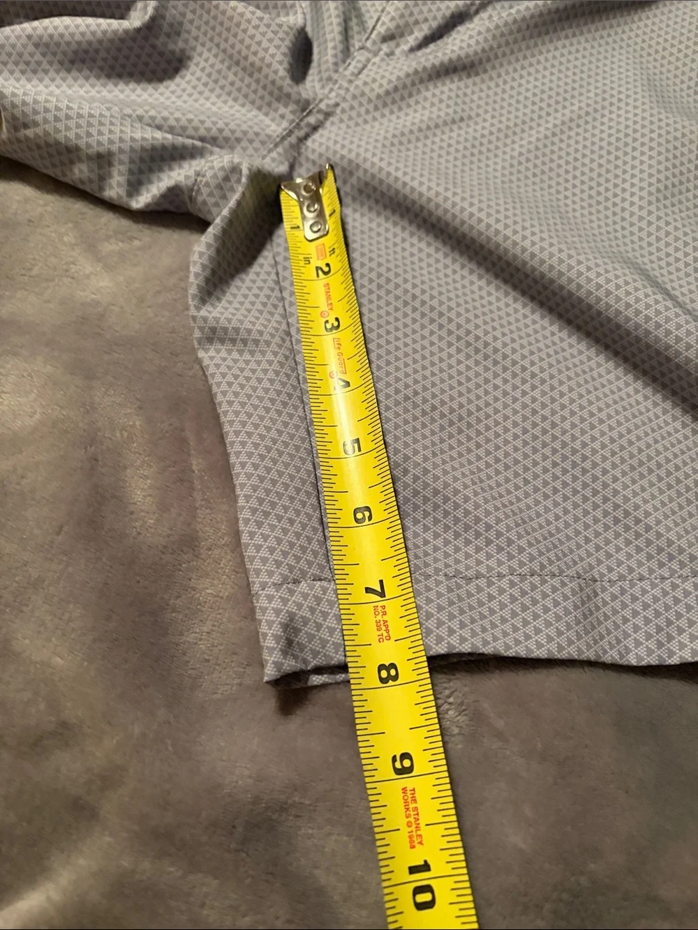 Hogan Light Gray Textured Flat-Front Men's Shorts